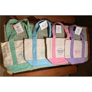 Colorful Canvas Tote Bags Set